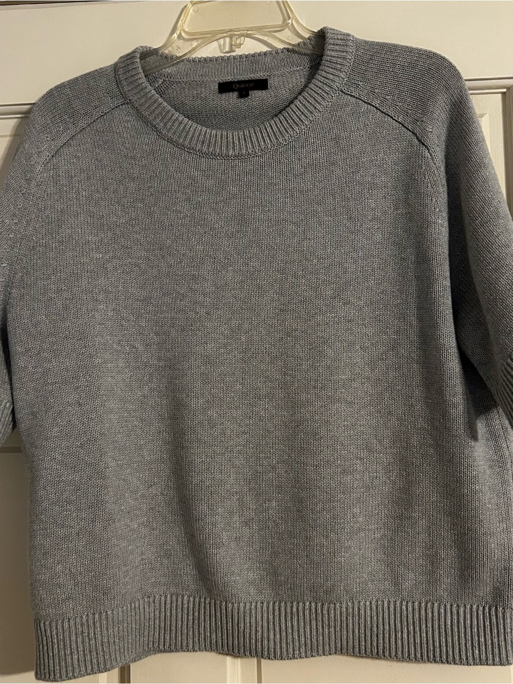Quince Women’s  Heather/Dove Gray Crewneck Sweater Large